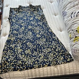 Tommy Hilfiger Navy and Yellow Floral Dress